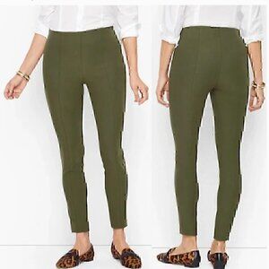 Talbots Olive Night Green Ponte Knit Portland Pants   New Without Tags. Size 4